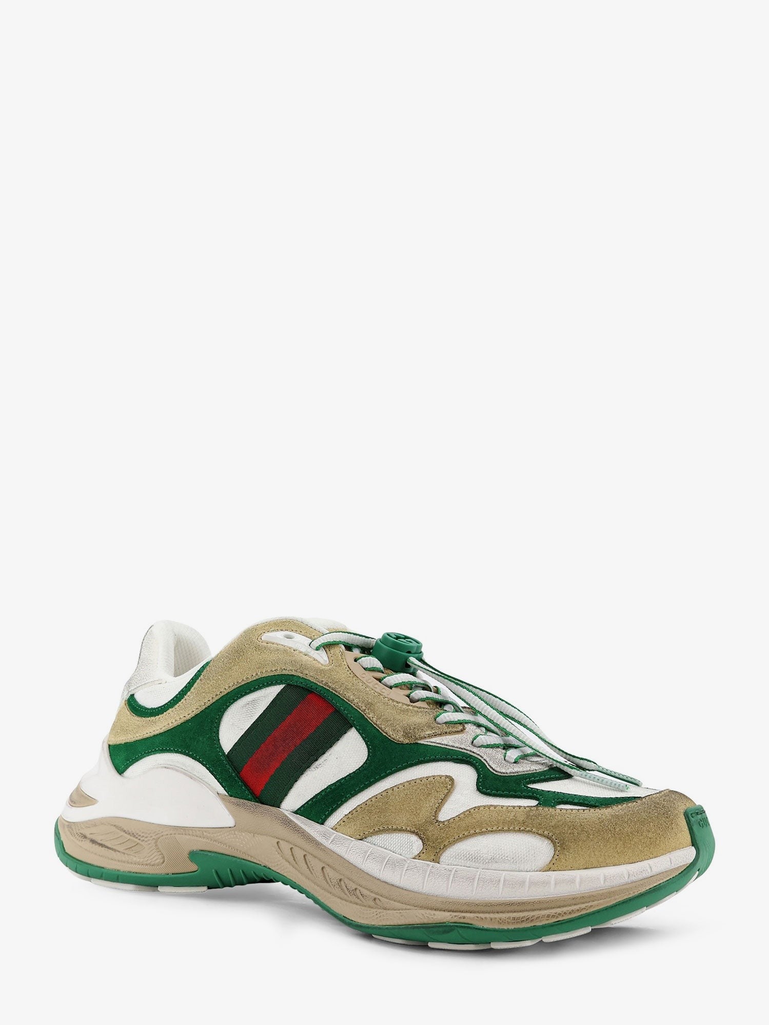 Suede sneakers with side Web detail
