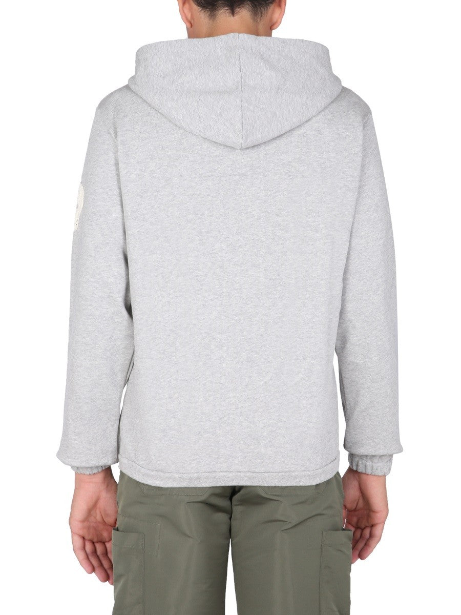 SWEATSHIRT WITH EMBROIDERED SKULL