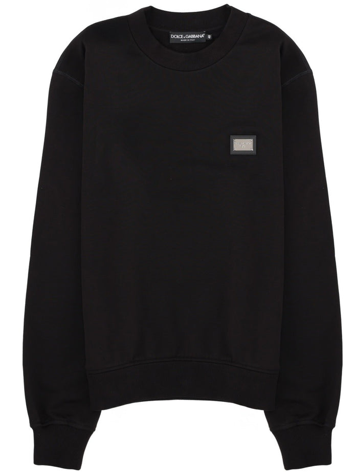 SWEATSHIRT WITH LOGO PATCH
