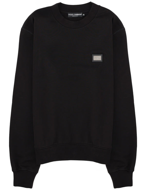 SWEATSHIRT WITH LOGO PATCH