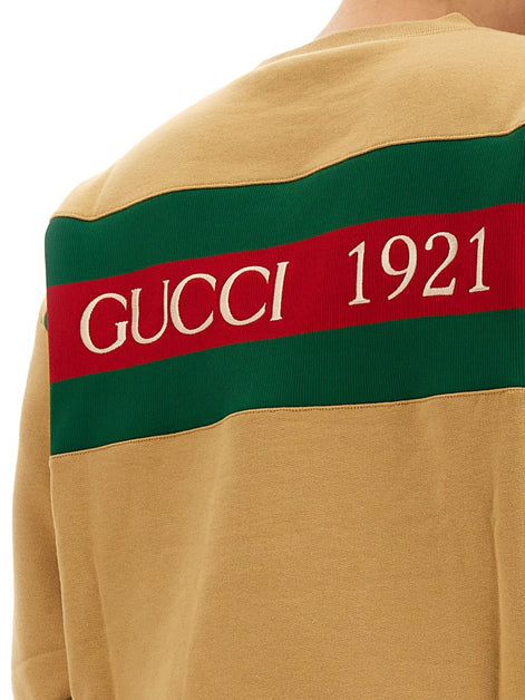 SWEATSHIRT WITH WEB RIBBON