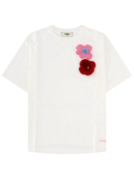 T-SHIRT CON SPILLE "SUNNY SIDE FLOWERS"