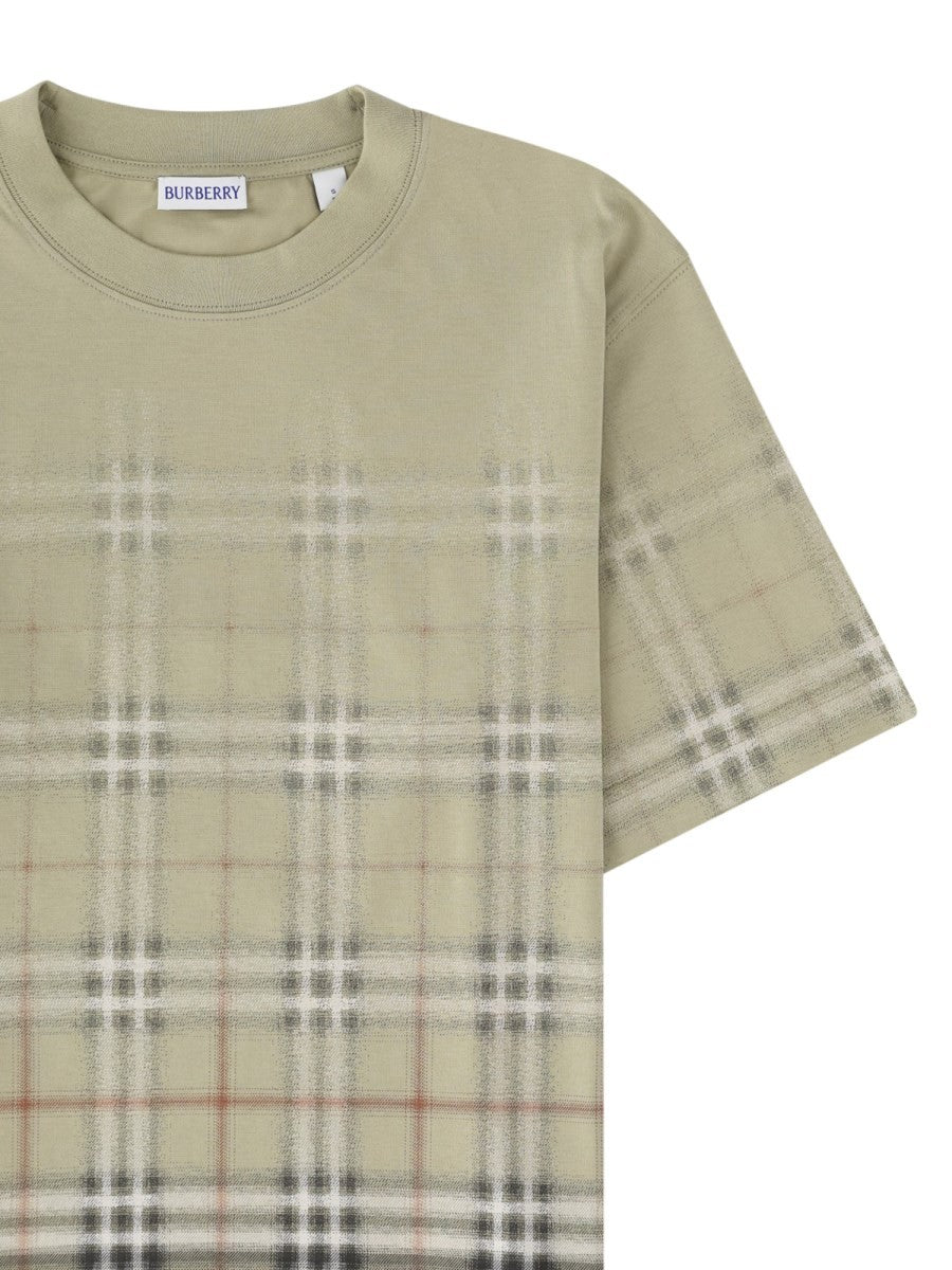 Burberry t-shirt con stampa check