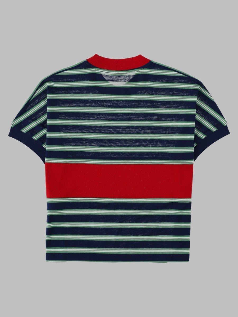 Versace T-Shirt In Cotone a Righe Con Logo