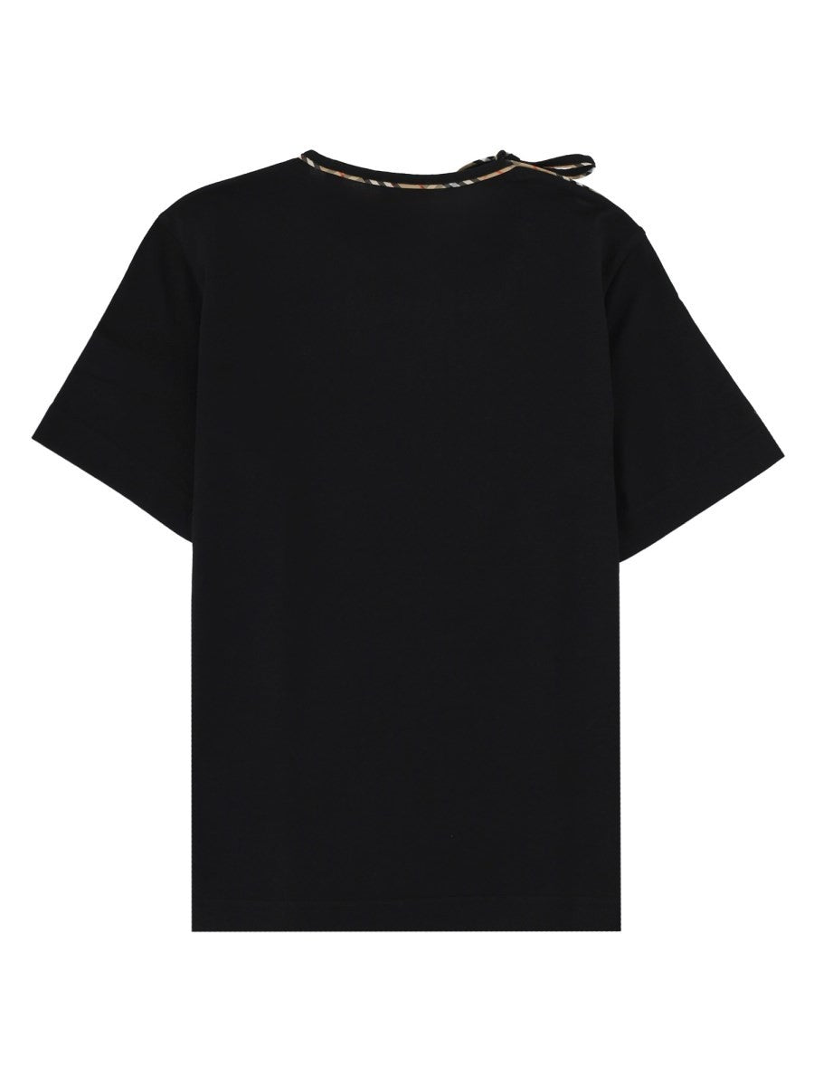 Burberry T-SHIRT IN COTONE CON FIOCCO