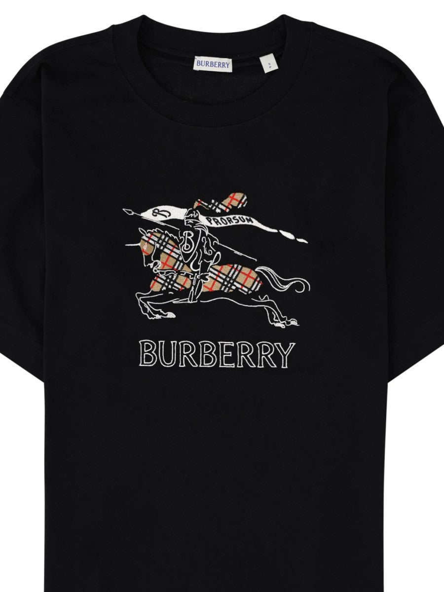 Burberry T-shirt in cotone con Knight Check