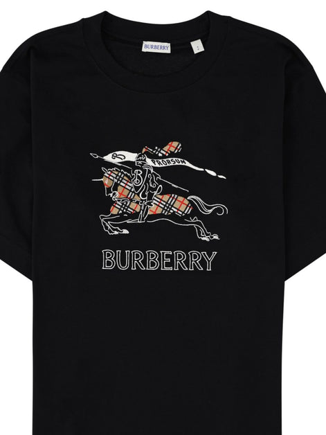 Burberry T-shirt in cotone con Knight Check