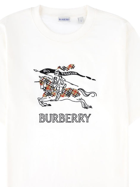 Burberry T-shirt in cotone con Knight Check