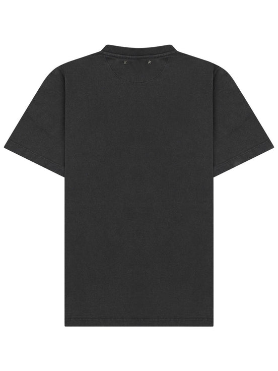 Golden Goose T-SHIRT IN JERSEY DISTRESSED CON LOGO