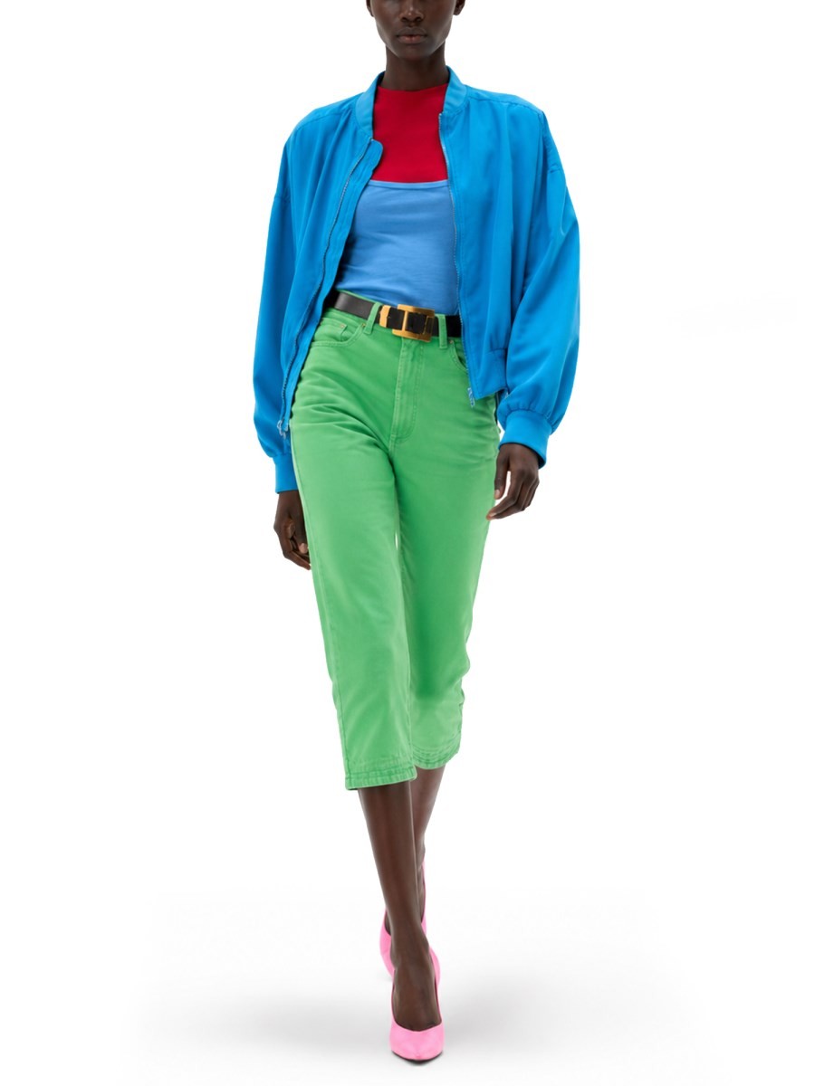 Versace T-SHIRT IN LANA A COSTE CON RICAMO