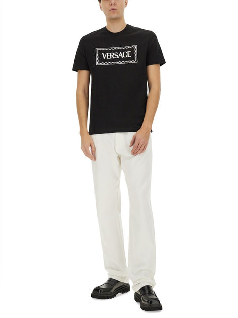 T-SHIRT WITH '90S VINTAGE EMBROIDERED LOGO