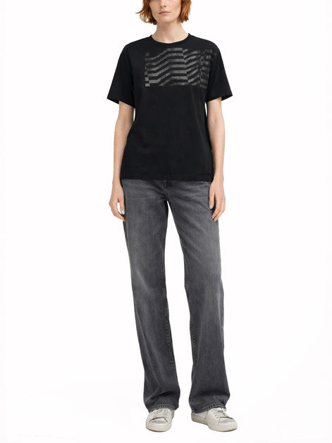 T-SHIRT WITH "FLAG" PRINT