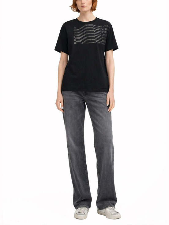 T-SHIRT WITH "FLAG" PRINT