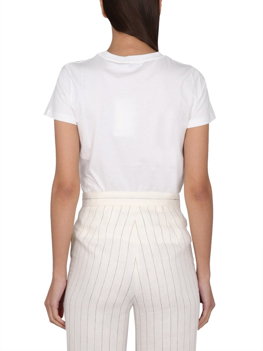 T-SHIRT WITH LOGO EMBROIDERY