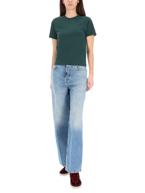 T-SHIRT WITH LOGO EMBROIDERY