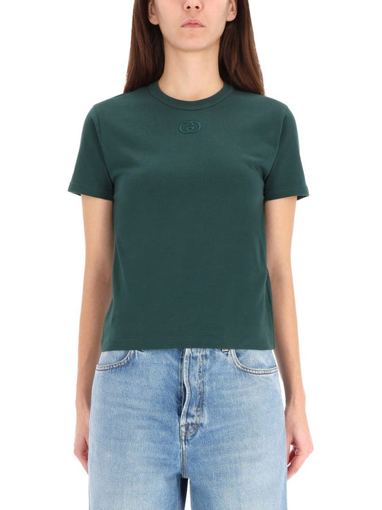 T-SHIRT WITH LOGO EMBROIDERY