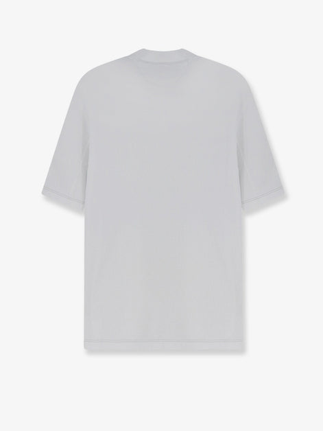 Technical fabric T-shirt with front logo patch