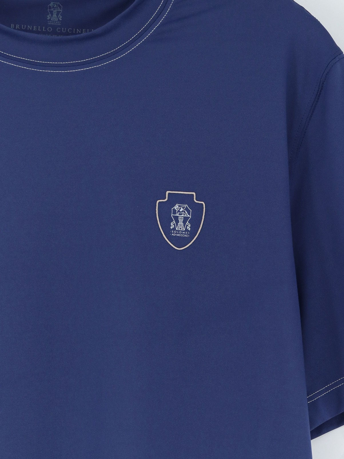 Brunello Cucinelli Technical nylon T-shirt with front logo