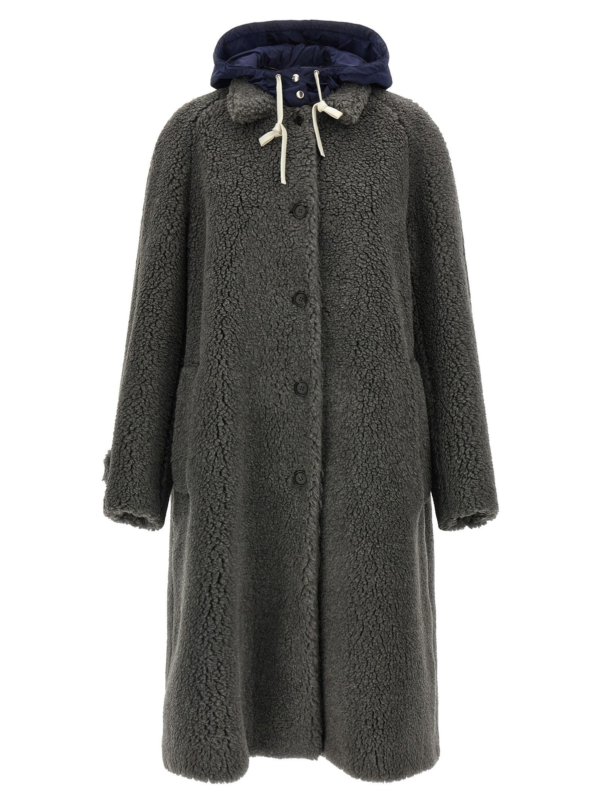 Teddy Nylon Hooded Coat