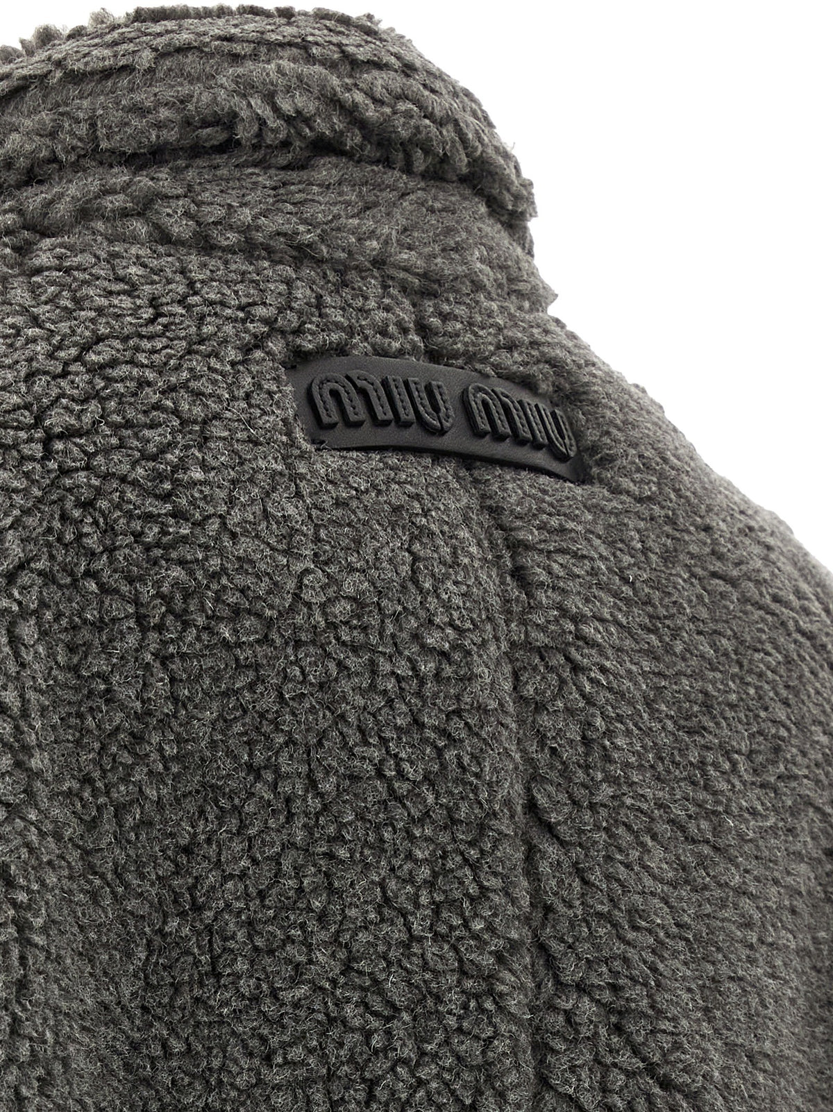 Miu Miu Teddy Nylon Hooded Coat
