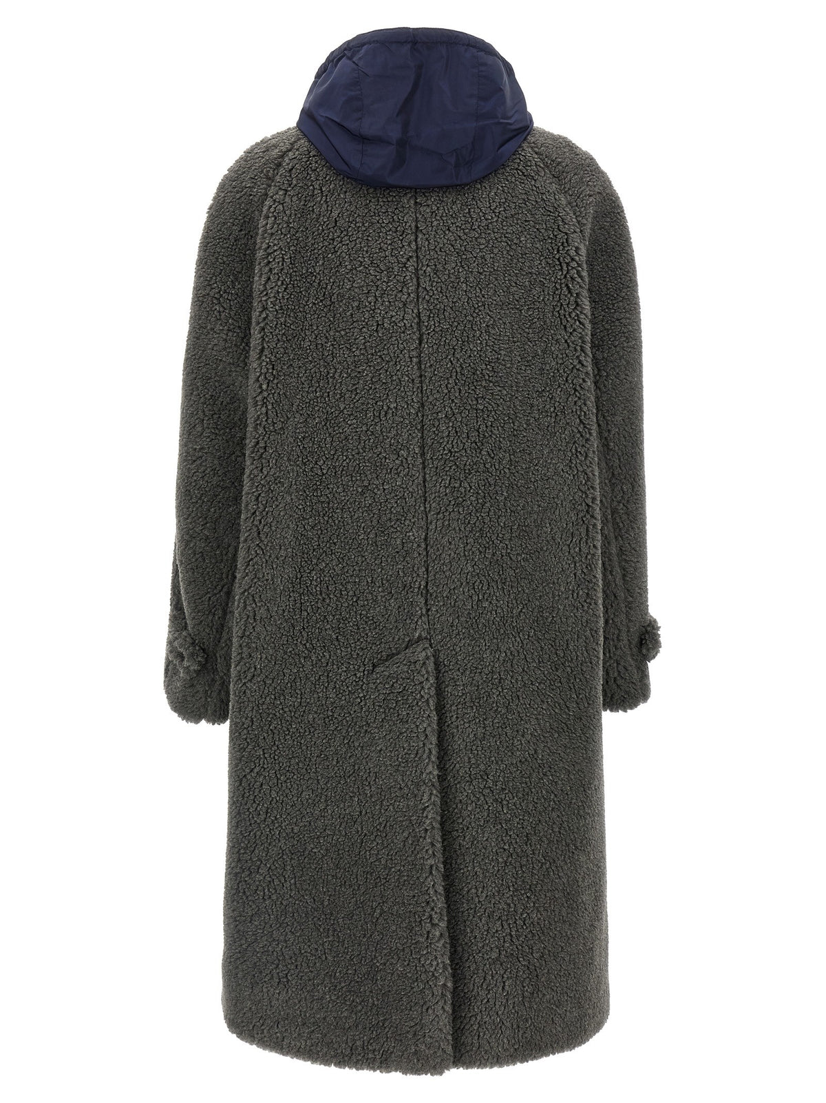 Miu Miu Teddy Nylon Hooded Coat