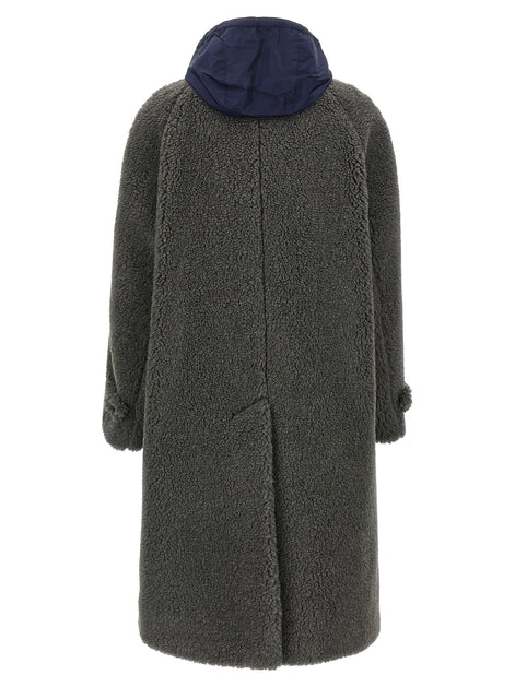 Miu Miu Teddy Nylon Hooded Coat