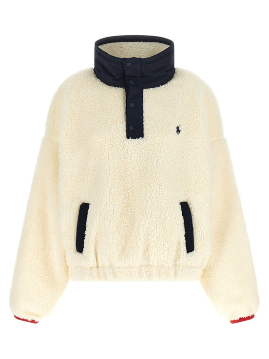 Teddy sweatshirt with embroidery