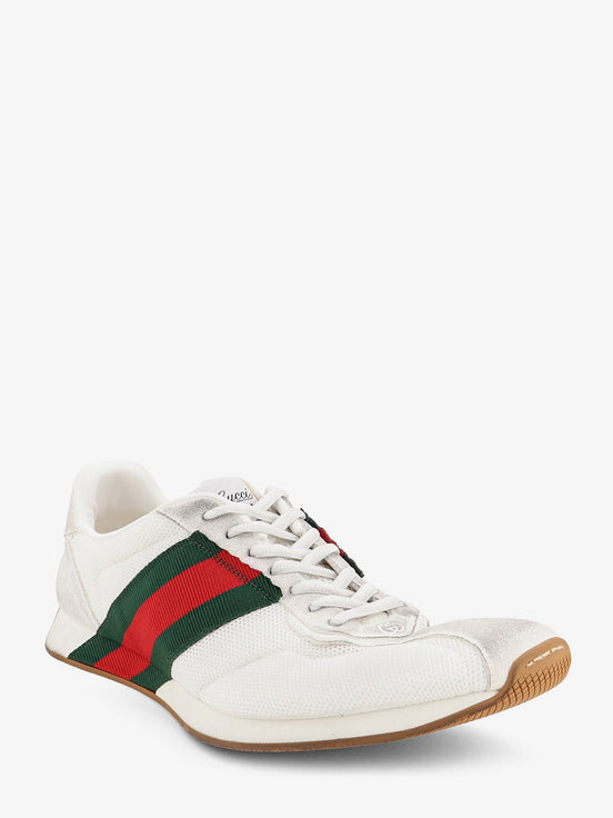 Tempo mesh and suede sneakers with a vintage effect