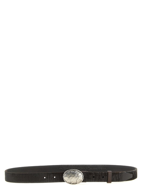 'Texture' leather belt