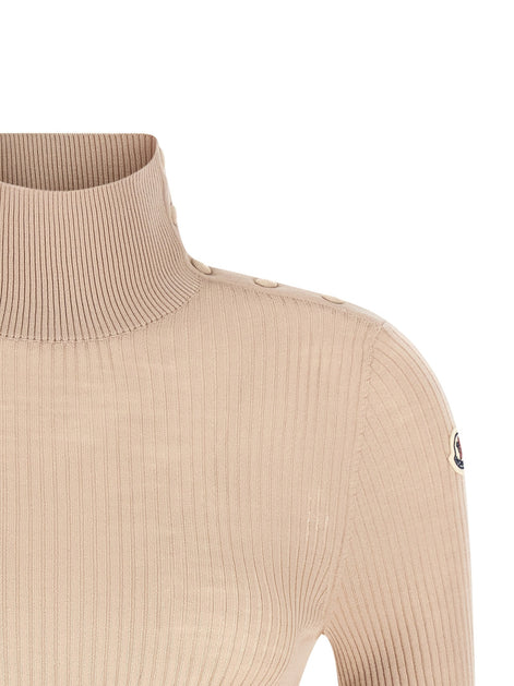 Textured wool turtleneck sweater