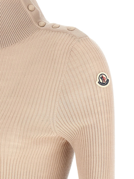 Textured wool turtleneck sweater