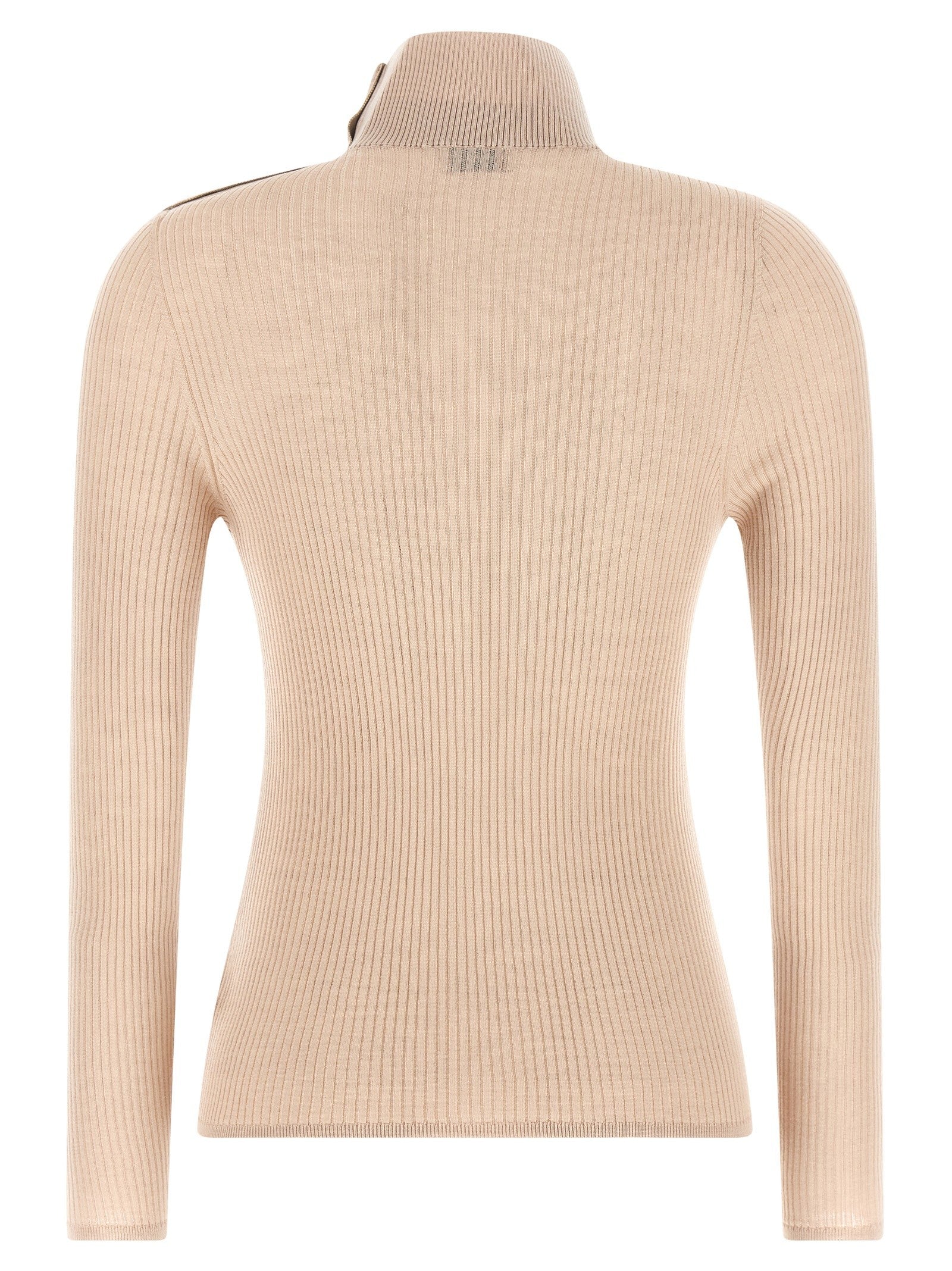 Textured wool turtleneck sweater