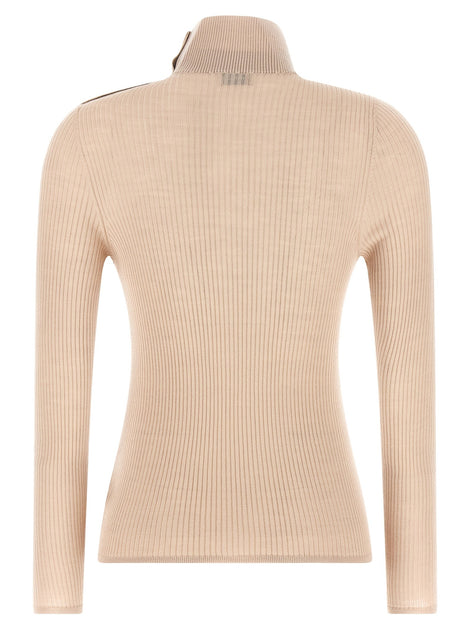 Textured wool turtleneck sweater