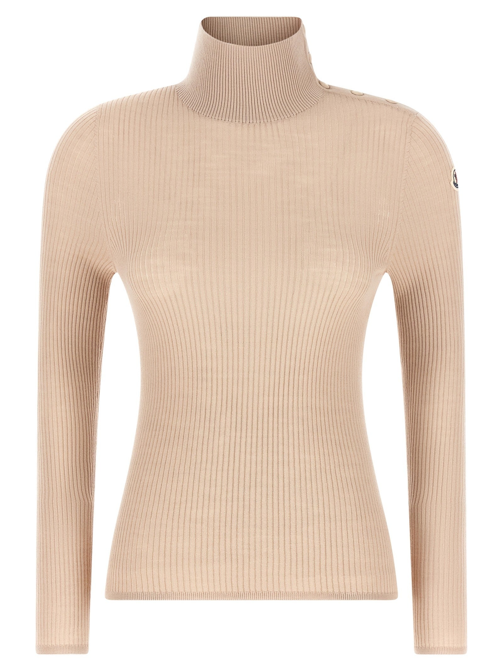 Textured wool turtleneck sweater