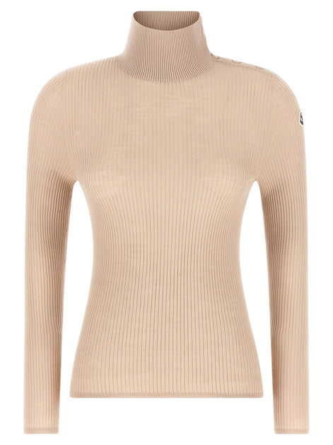 Textured wool turtleneck sweater