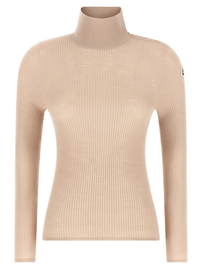 Textured wool turtleneck sweater