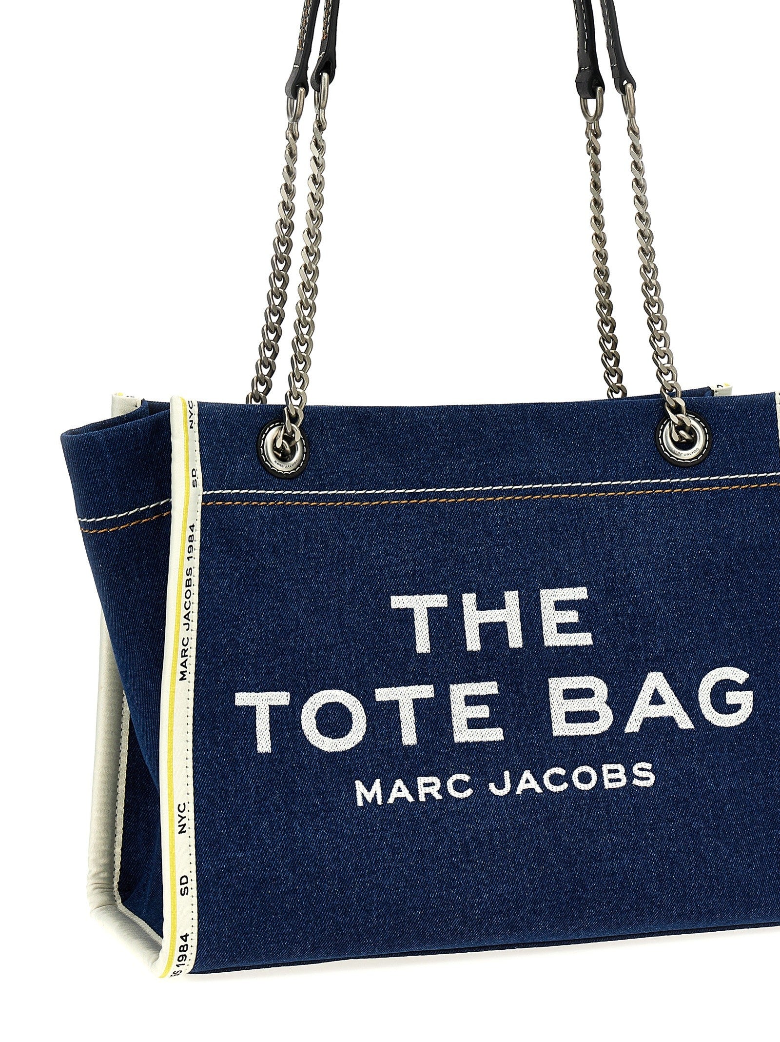 'The Denim Chain Medium Tote' shoulder bag