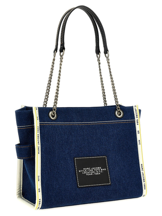 'The Denim Chain Medium Tote' shoulder bag