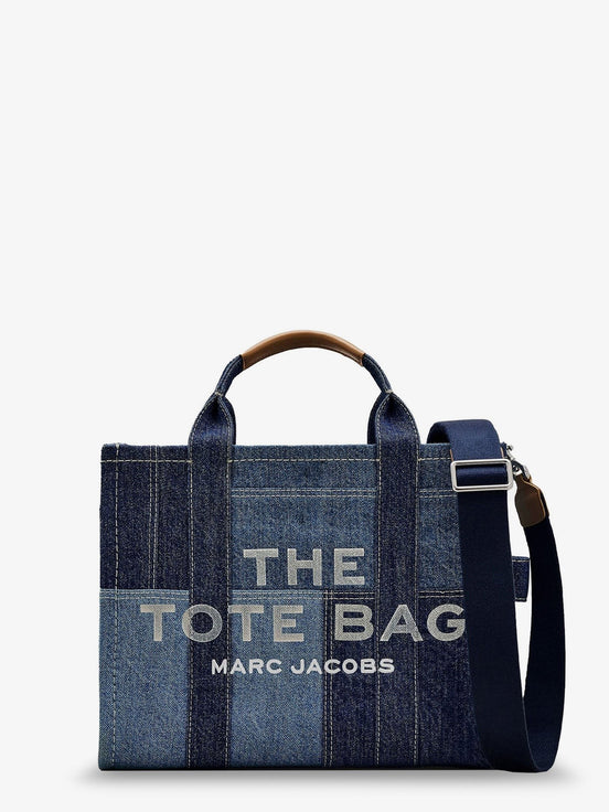 The denim Medium handbag with front logo print