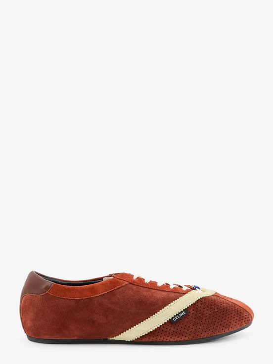 The Flat suede and leather sneakers