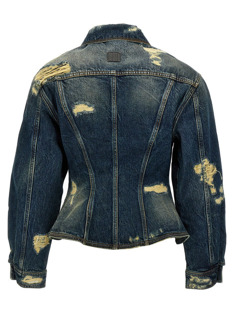 'The Rip And Repair Fluted Denim Jacket' jacket