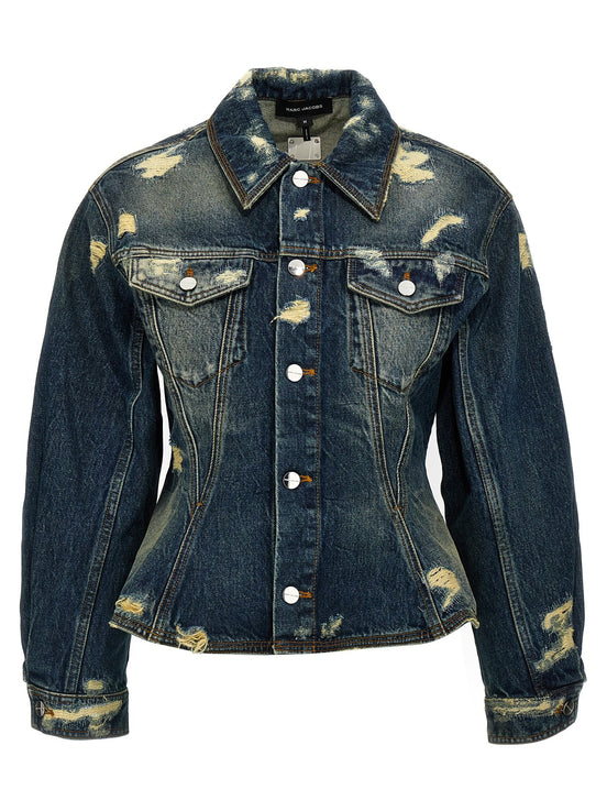 'The Rip And Repair Fluted Denim Jacket' jacket