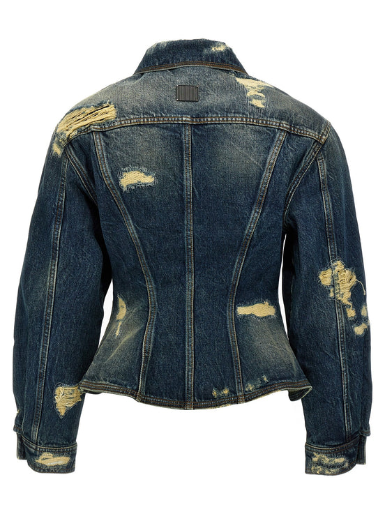 Marc Jacobs 'The Rip And Repair Fluted Denim Jacket' jacket