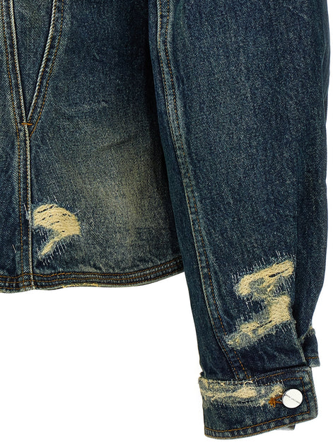 'The Rip And Repair Fluted Denim Jacket' jacket