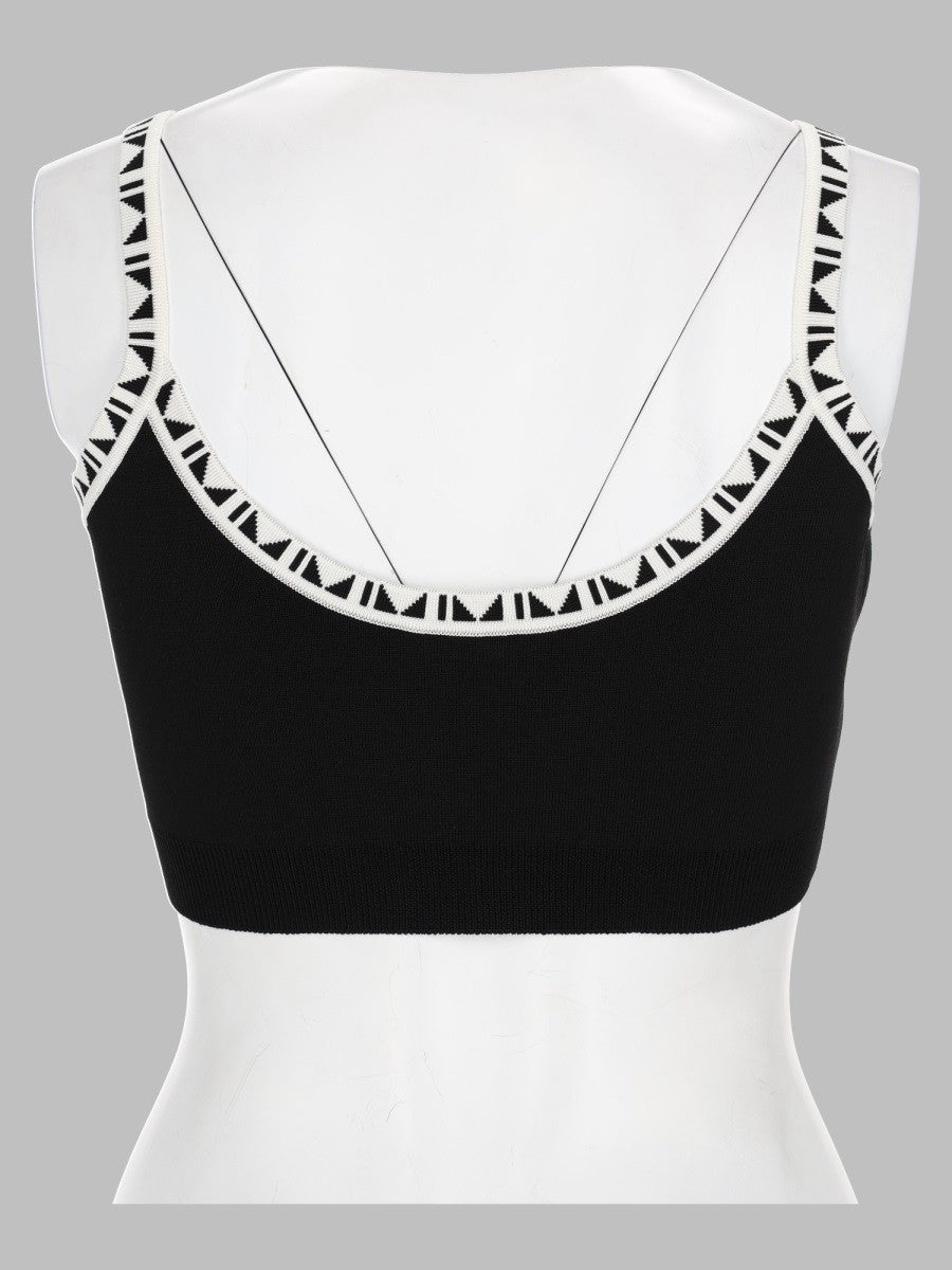 Versace Top Cropped A Coste Con Logo