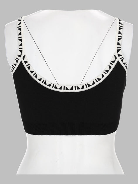 Versace Top Cropped A Coste Con Logo