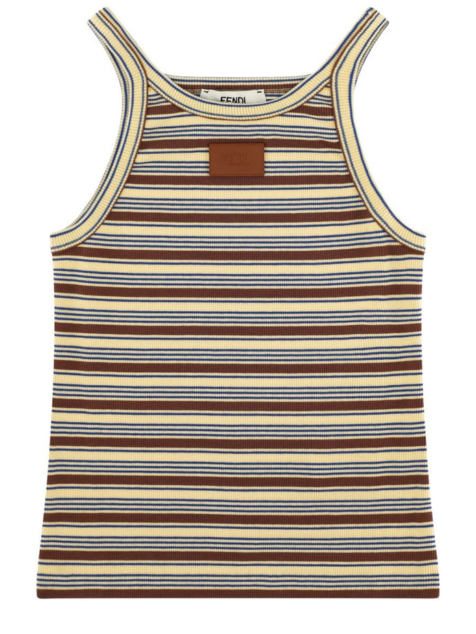 Top in Cotone a Righe