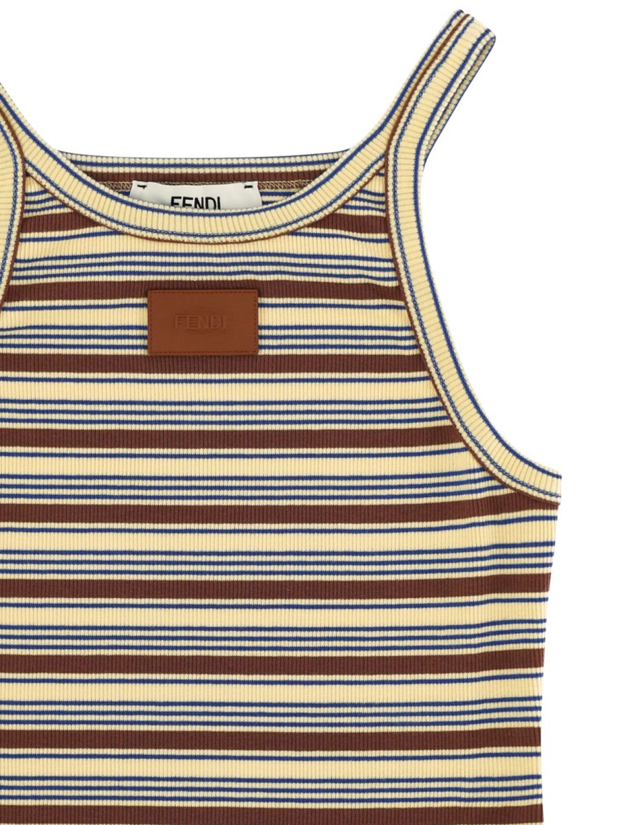 Fendi Top in Cotone a Righe
