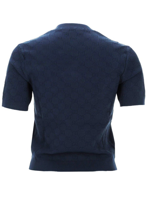 Gucci TOP IN VISCOSA JACQUARD GG