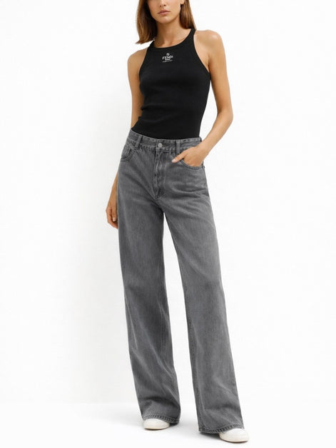 Fendi TOP WITH EMBROIDERED LOGO